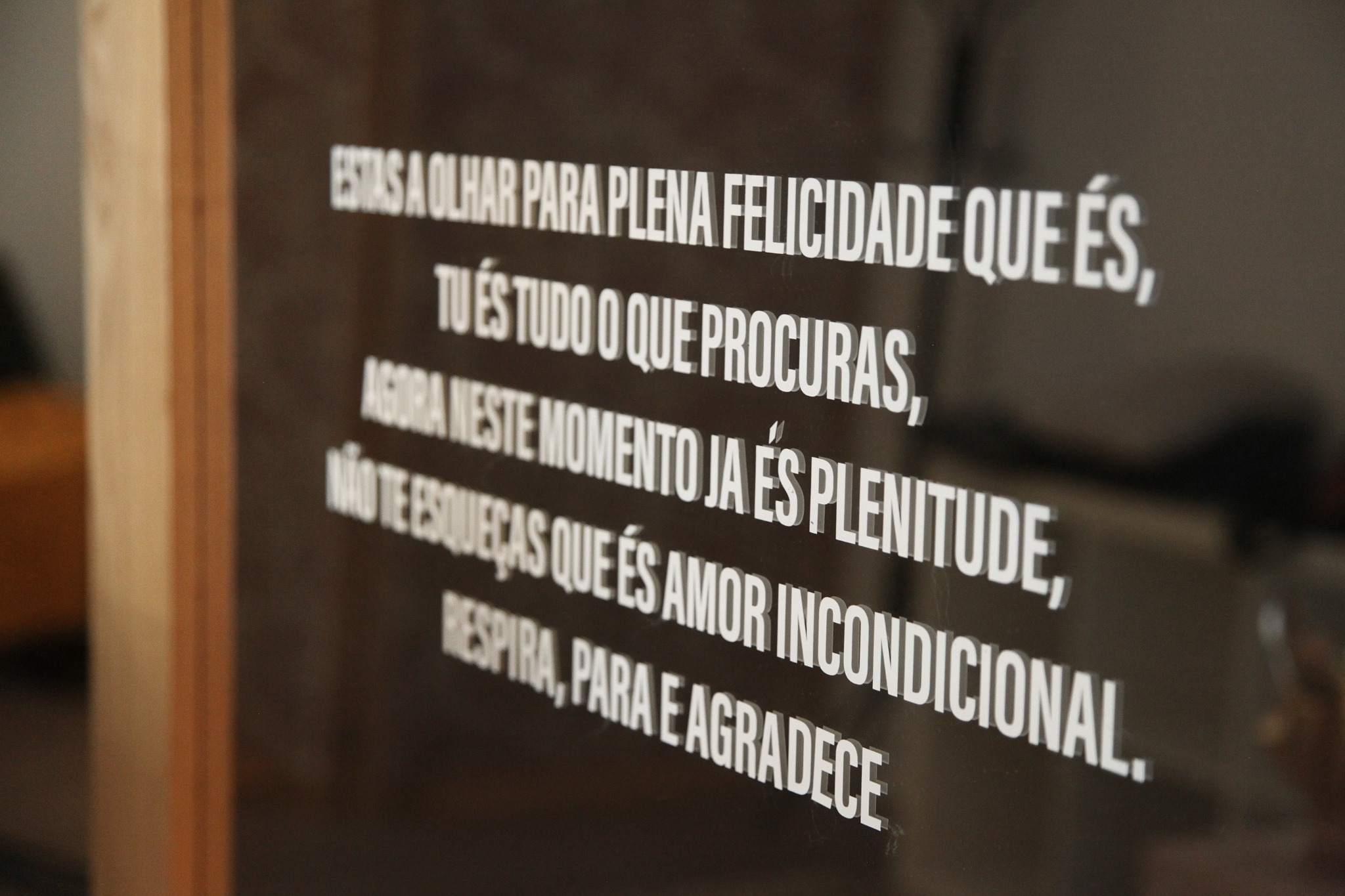 Um detalhe do espaço de prática
